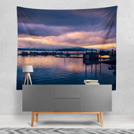 Sunset on the Bay Wall Tapestry Pacific Northwest Decor -