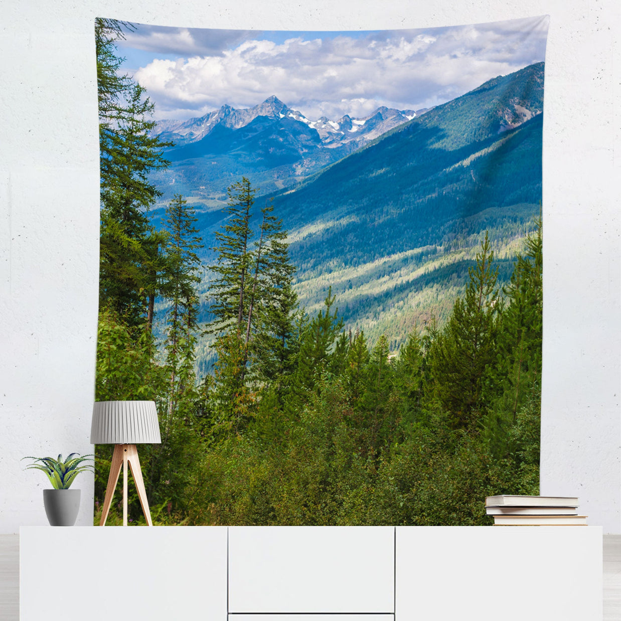 Canada Mountain View Wall Tapestry - Decorative Tapestries