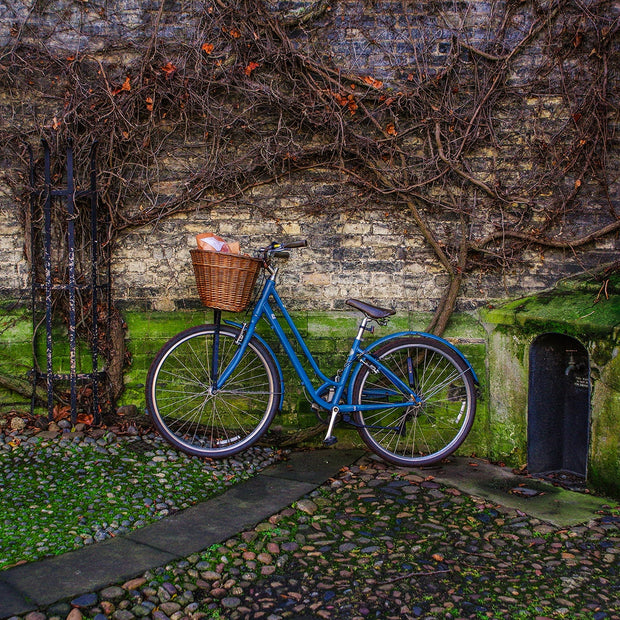 Blue Bicycle Art Print Cambridge England UK Photography