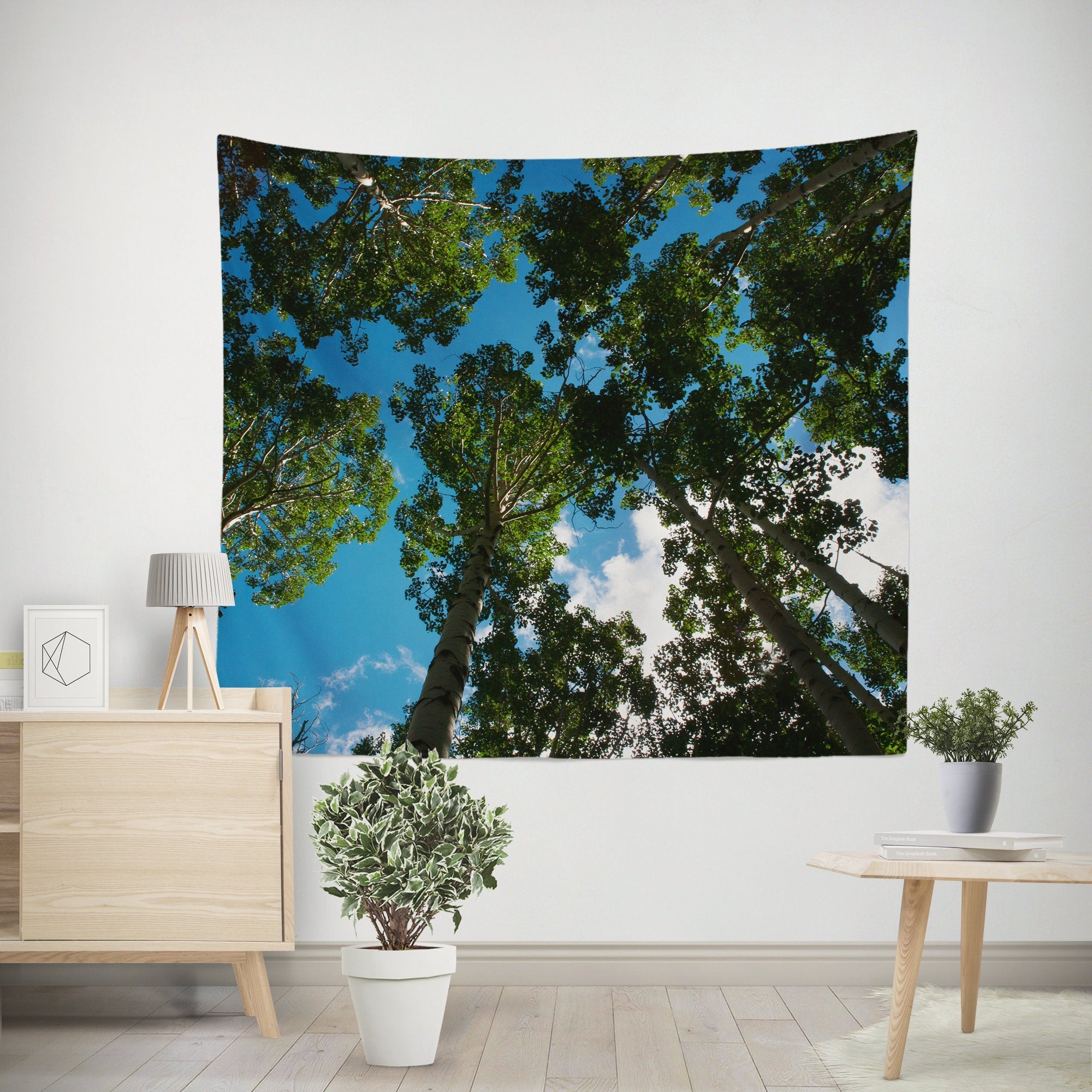 Trees and Sky Nature Wall Tapestry - Decorative Tapestries