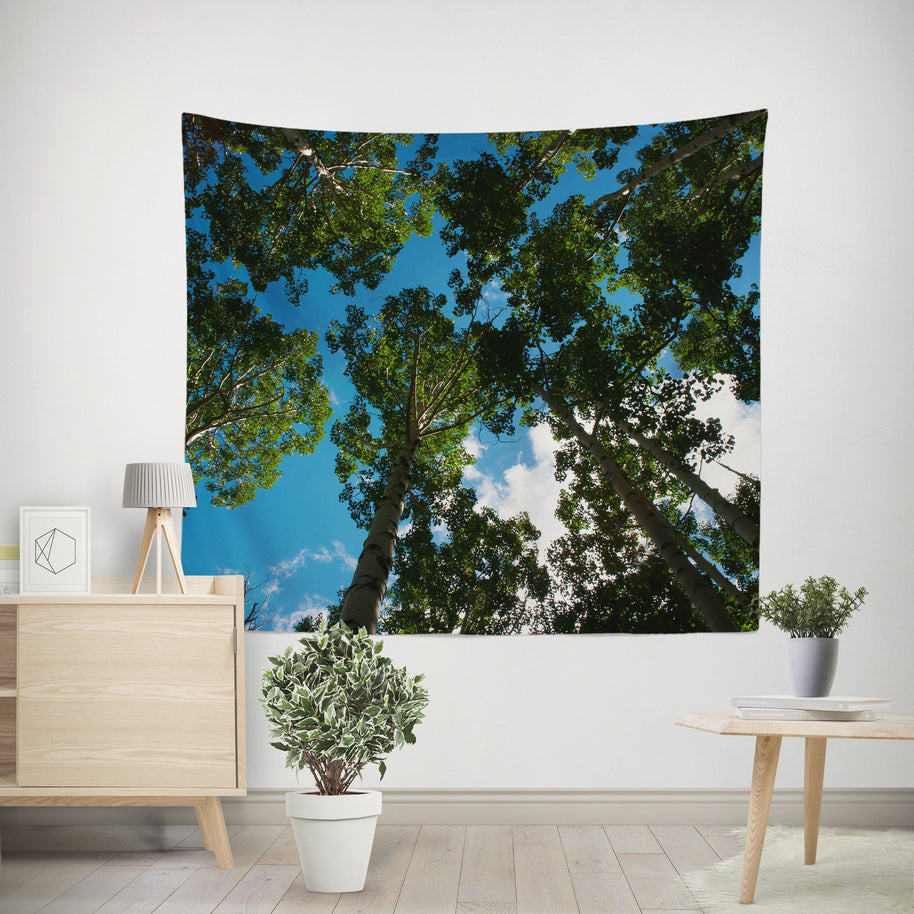 Trees and Sky Nature Wall Tapestry - Decorative Tapestries