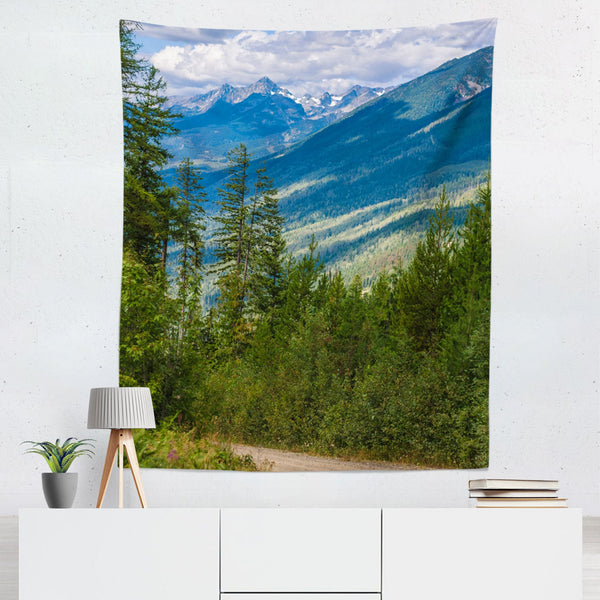 Canada Mountain View Wall Tapestry - Decorative Tapestries