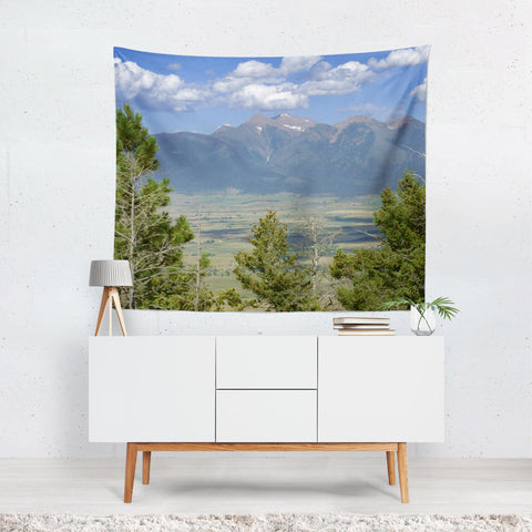 Montana Mountain Range Scenic Nature Wall Tapestry -