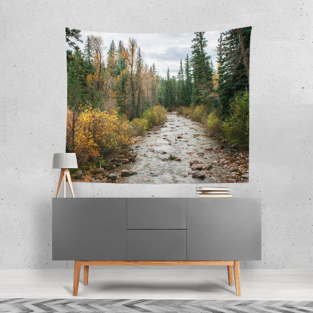 Autumn River Colorado Wall Tapestry - 60x51 - Decorative