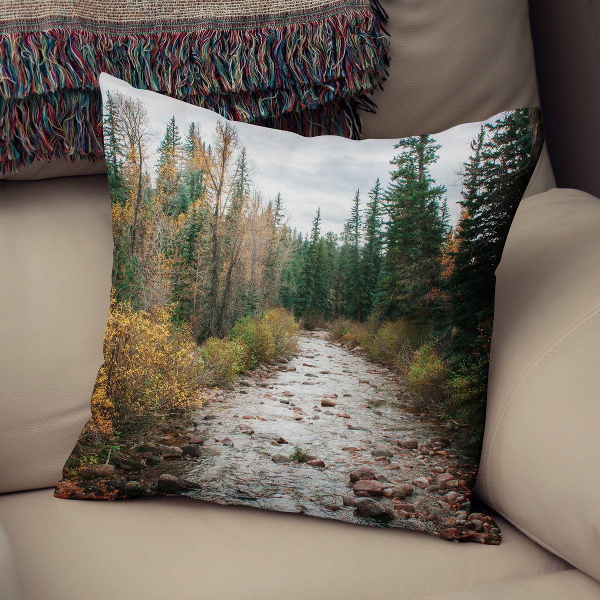 Forest Throw Pillow Cover Colorado Nature Decor - Pillows