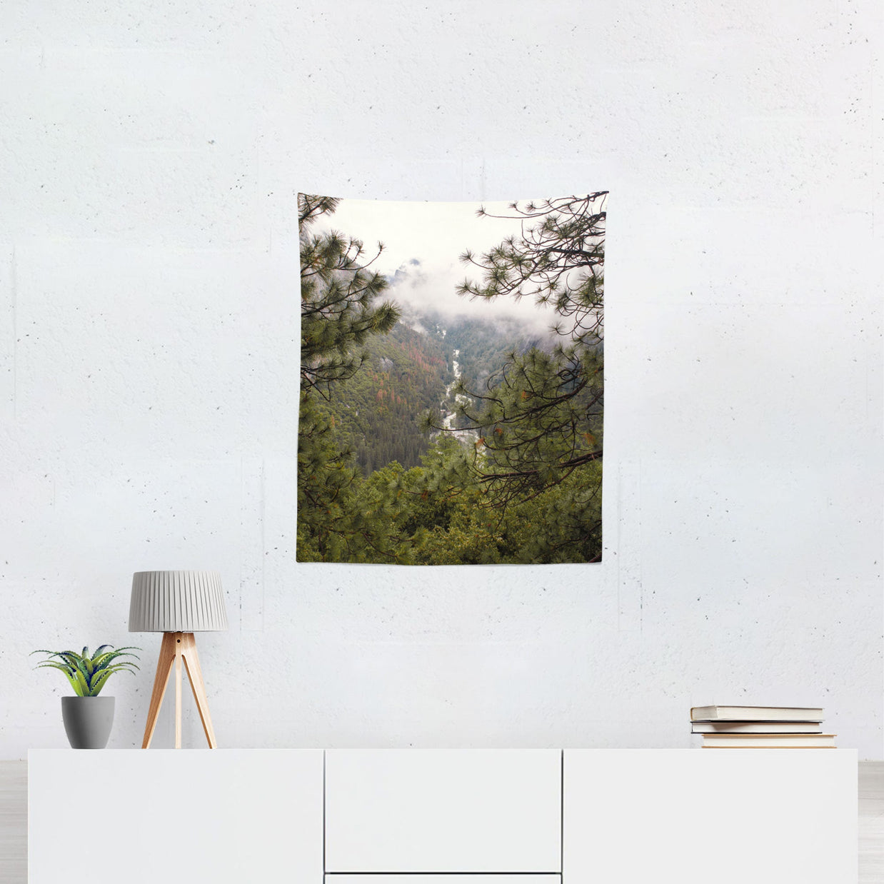 Yosemite Forest Wall Tapestry California Art - Decorative