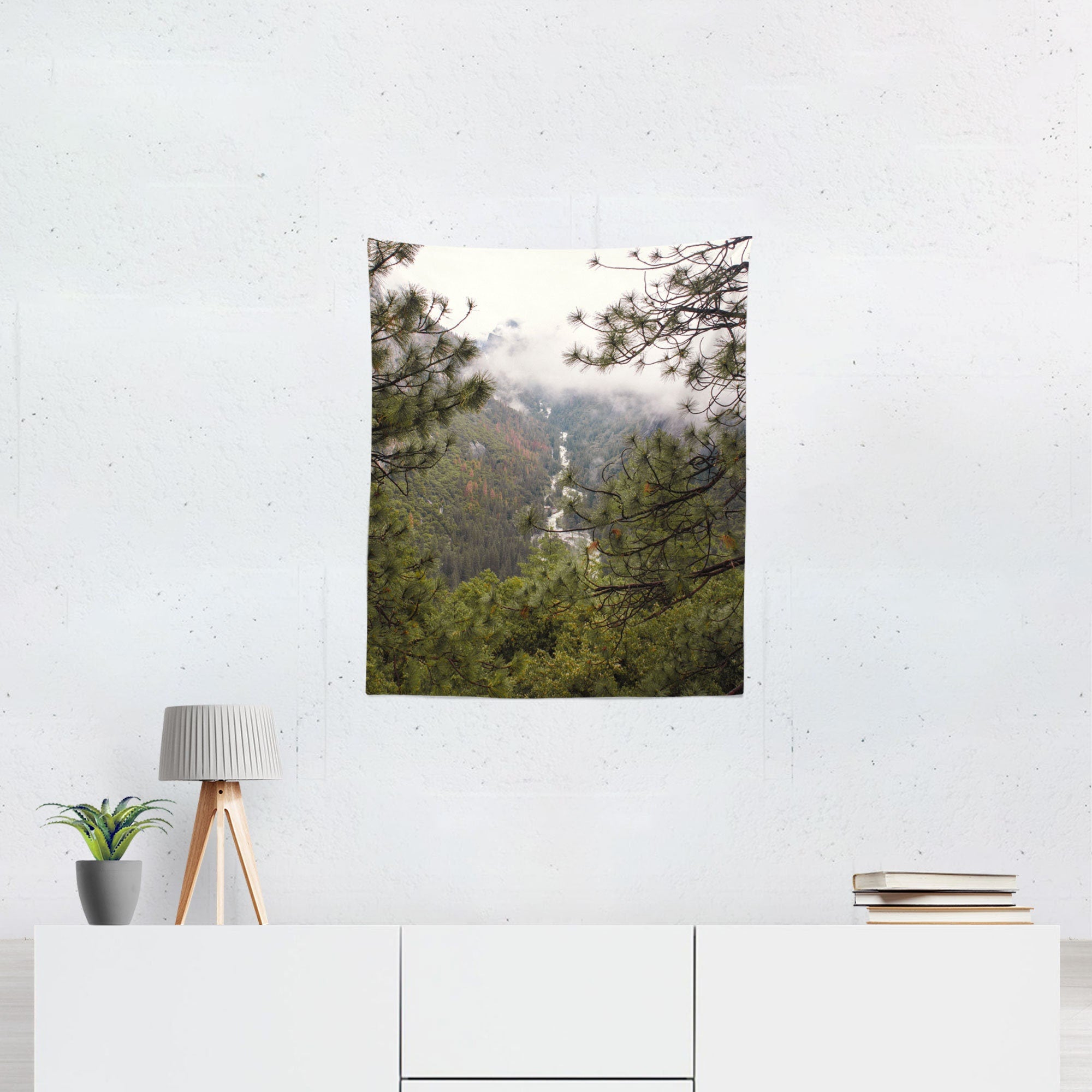 Yosemite Forest Wall Tapestry California Art - Decorative