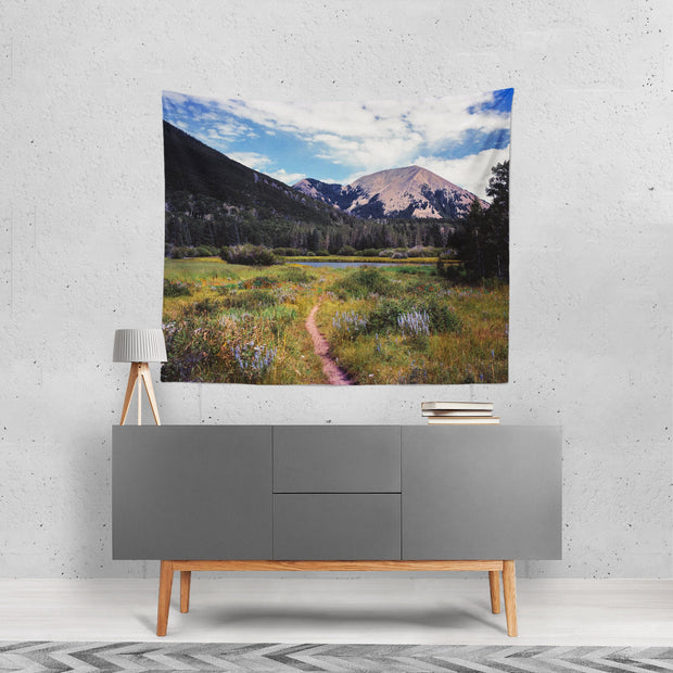 Mountain Lake Wall Tapestry Scenic Utah Nature - Decorative