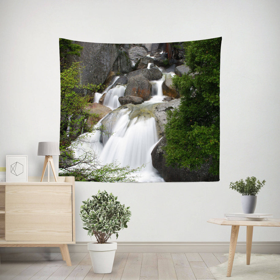 Yosemite Waterfall Wall Tapestry - Decorative Tapestries