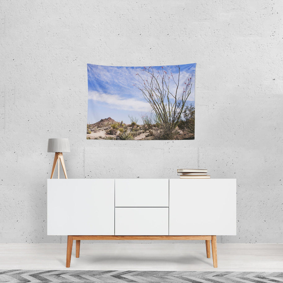Ocotillo Plant Desert Tapestry Cactus Decor Southwest Theme