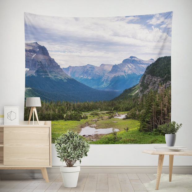 Logan Pass Glacier National Park Wall Tapestry - Decorative