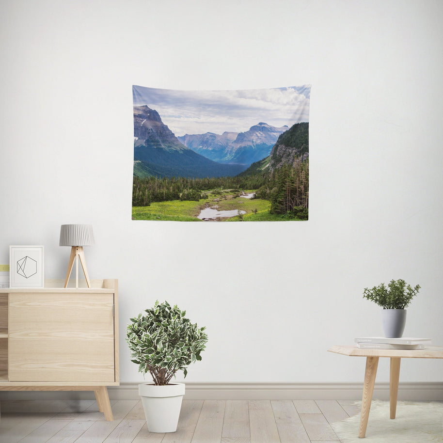 Logan Pass Glacier National Park Wall Tapestry - Decorative