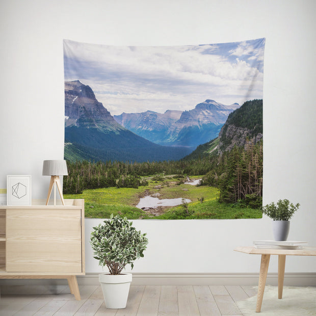 Logan Pass Glacier National Park Wall Tapestry - Decorative