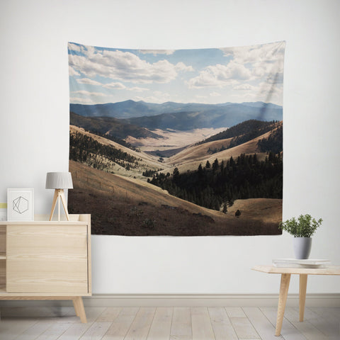 Hills of Montana Nature Wall Tapestry Scenic Landscape