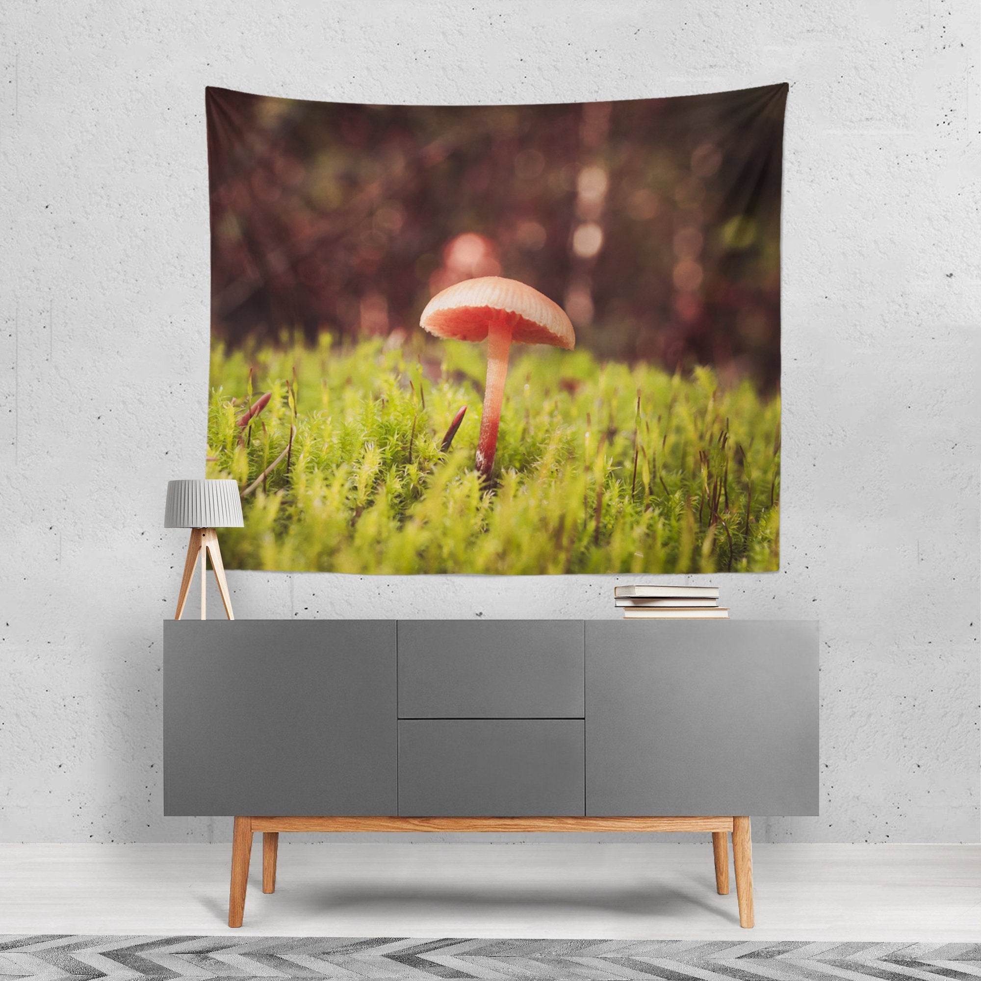 Woodland Mushroom Wall Tapestry Fairy - Decorative