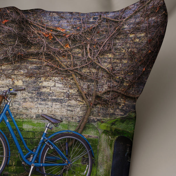 Blue Bicycle Throw Pillow Cover Cambridge England Decor -