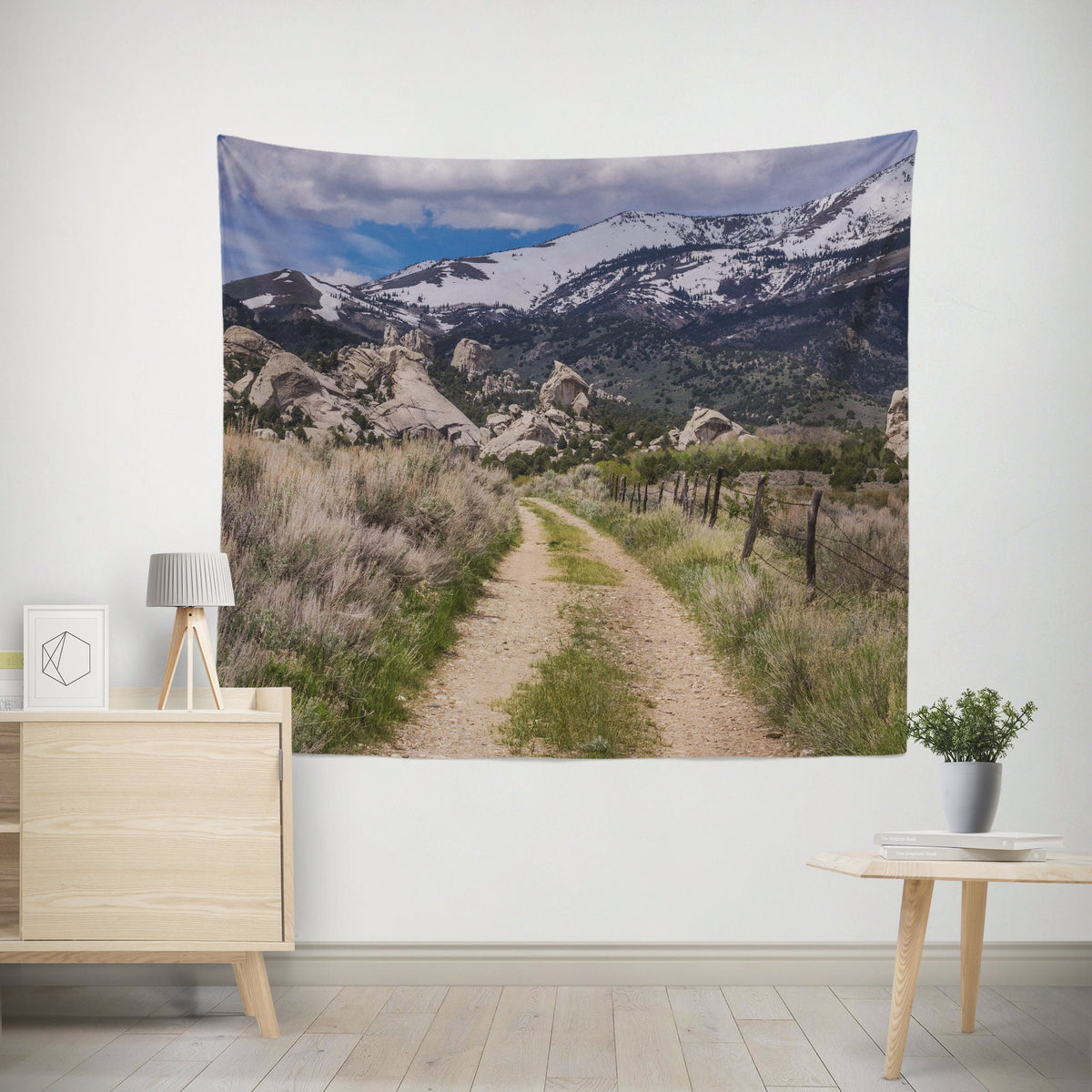Road to the Mountains Wall Tapestry Albion Range Idaho -