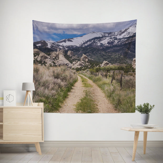 Road to the Mountains Wall Tapestry Albion Range Idaho -