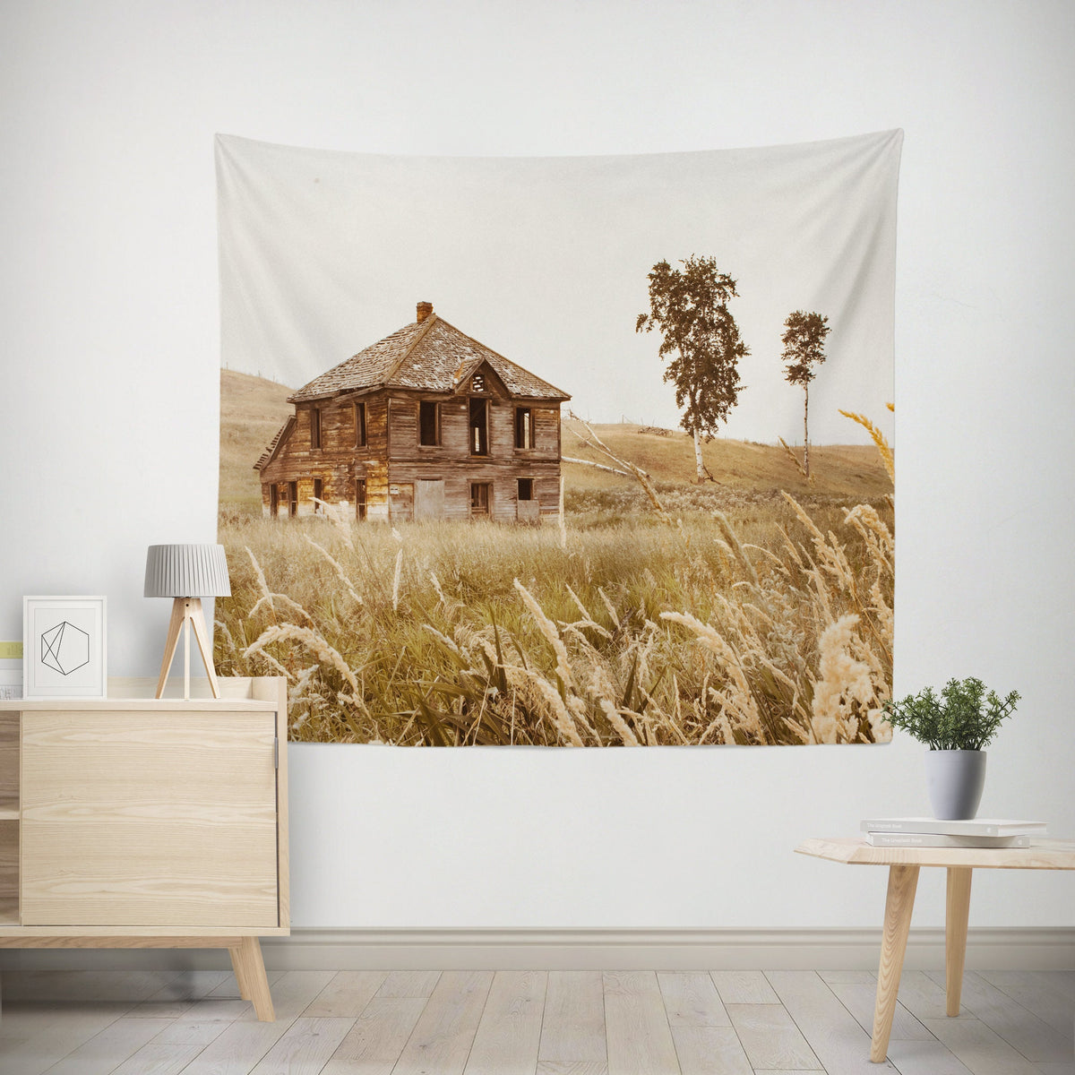 Rustic Farmhouse Wall Tapestry Rural Homestead, - Decorative