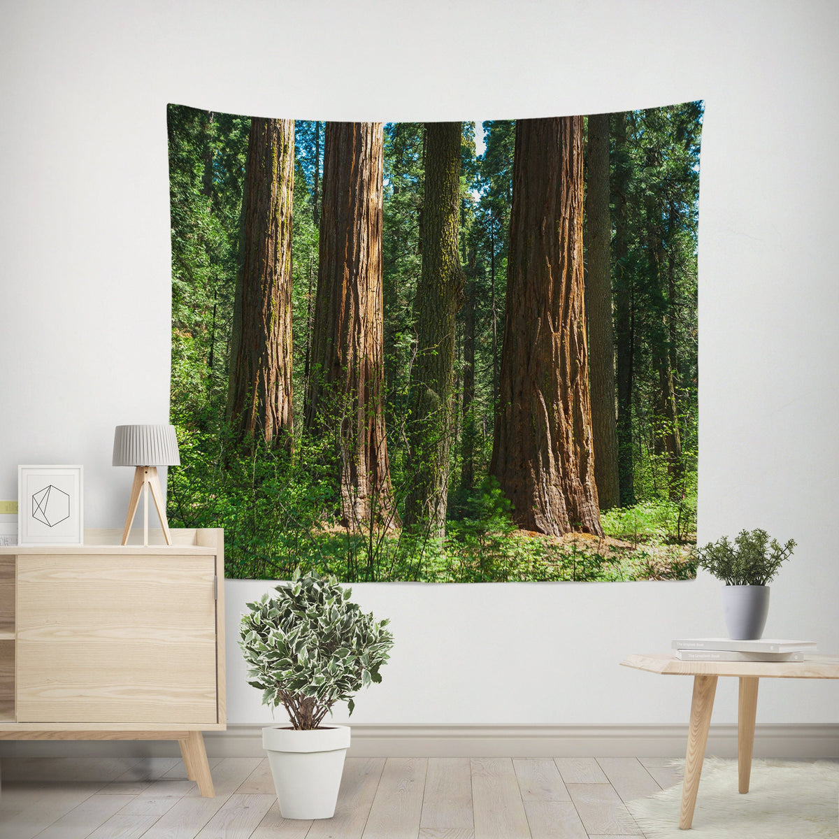 Sequoia Forest Wall Tapestry California Decor - Decorative