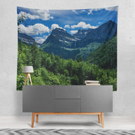 Glacier National Park Mountain Wall Tapestry - Decorative