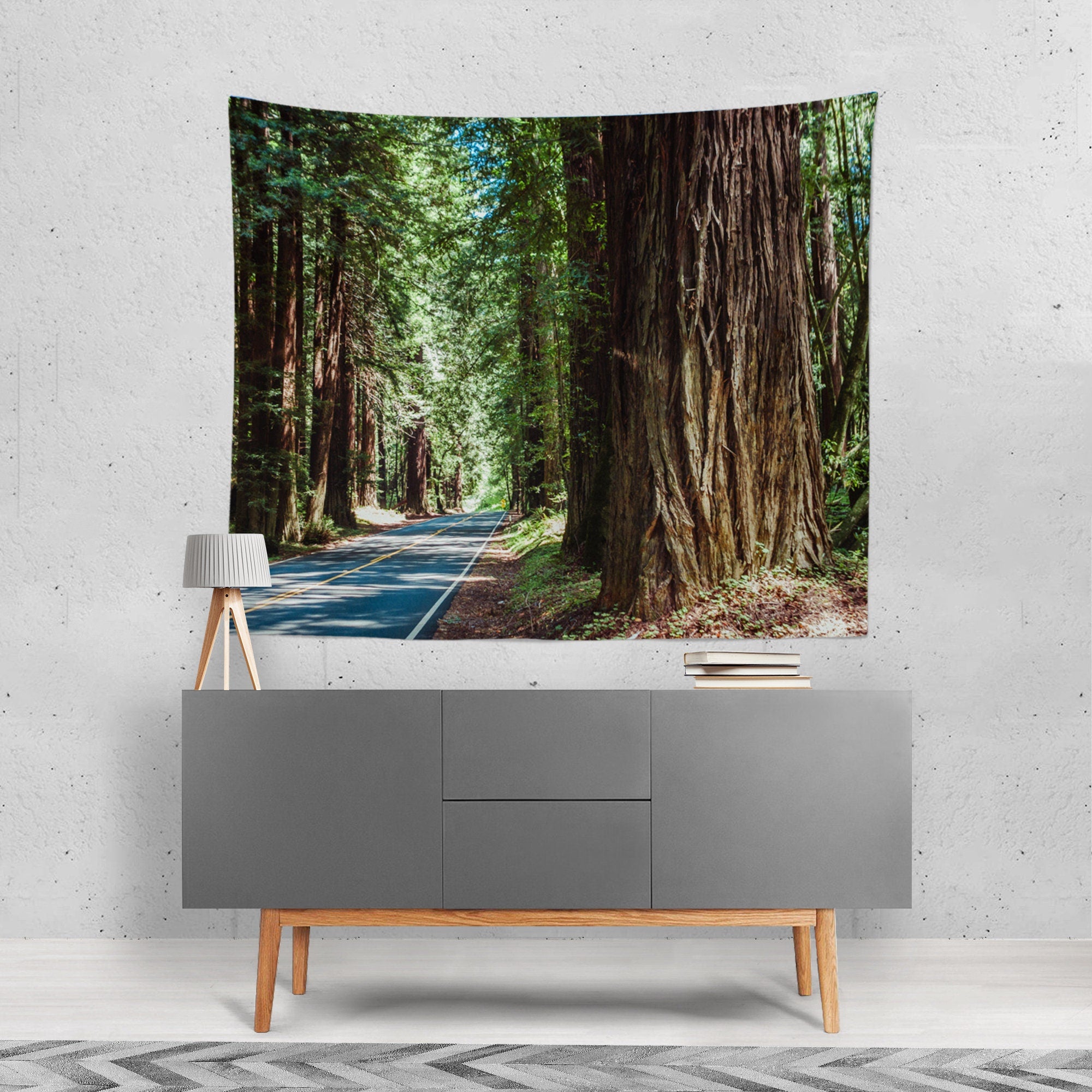 Redwood National Park Wall Tapestry Road Trip Theme -