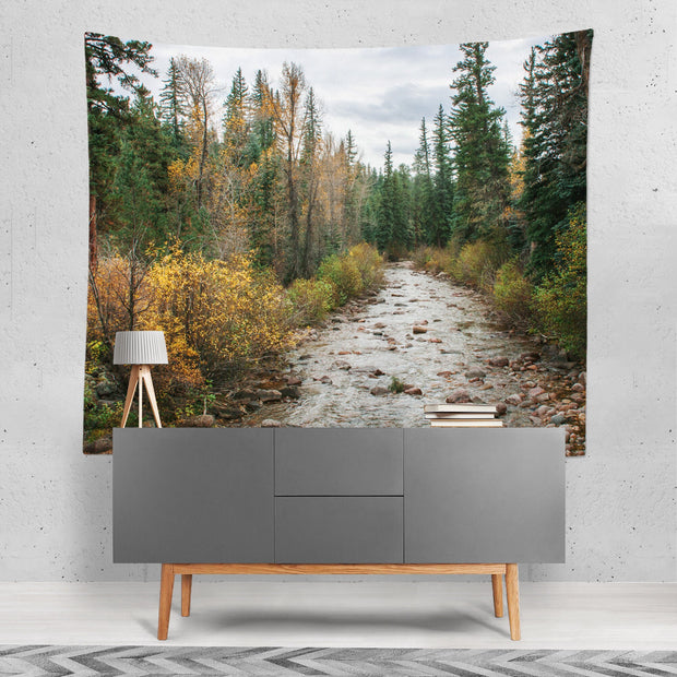 Autumn River Colorado Wall Tapestry - 80x68 - Decorative