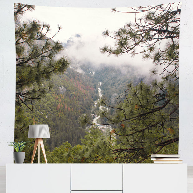 Yosemite Forest Wall Tapestry California Art - Decorative