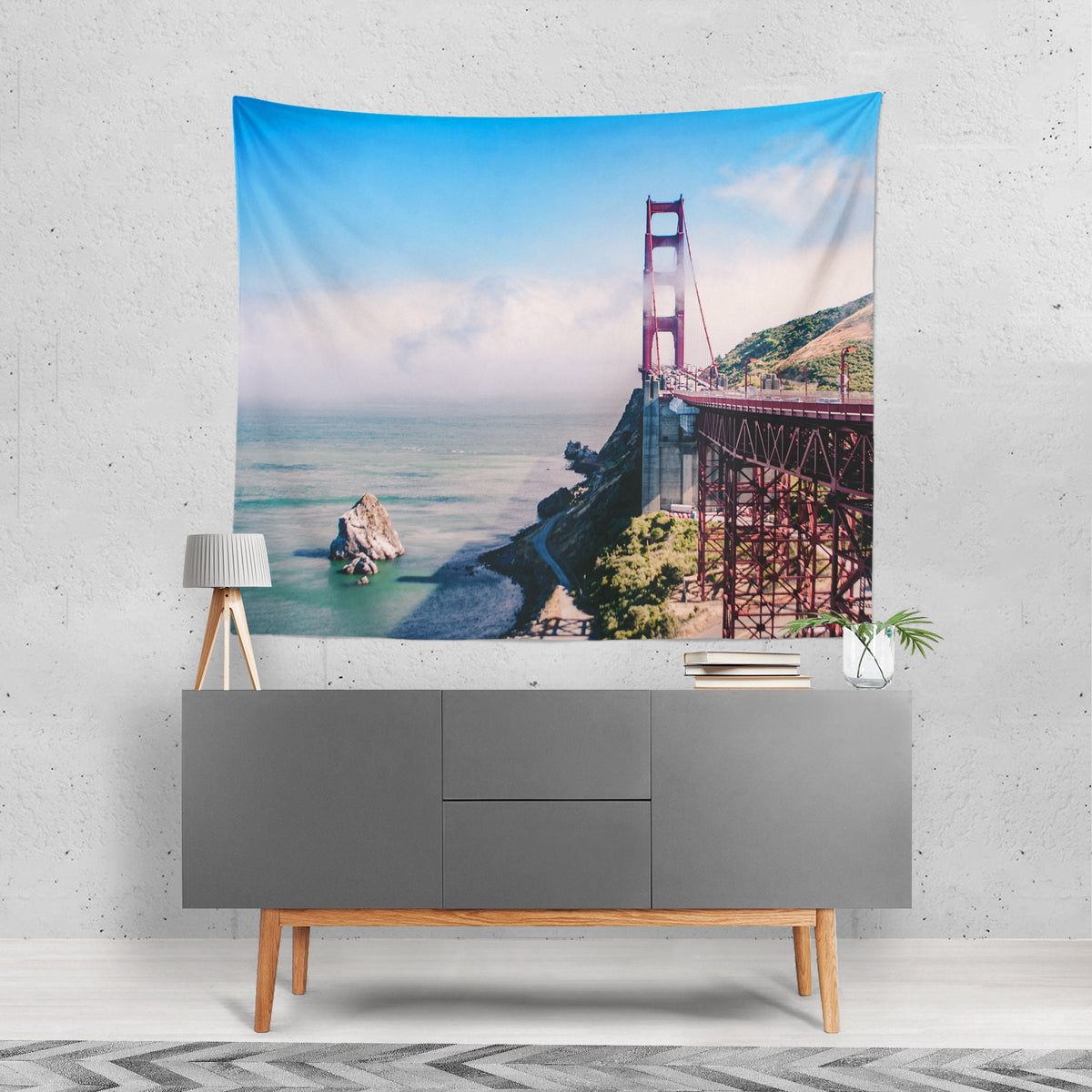 San Francisco Bridge Wall Tapestry California Seaside Decor