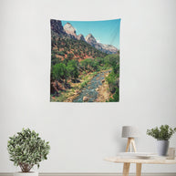 Zion National Park Wall Tapestry Utah River Southwest Art -