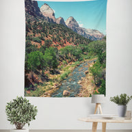 Zion National Park Wall Tapestry Utah River Southwest Art -