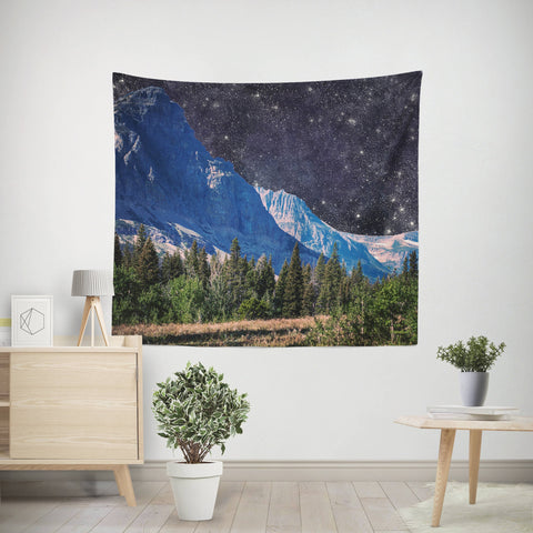 Surreal Mountain Tapestry Forest Wall Art - Decorative