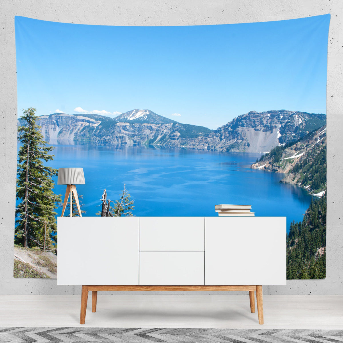 Crater Lake Oregon Nature Wall Tapestry - Decorative