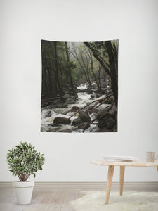 Foggy Creek and Forest Wall Tapestry Yosemite California -