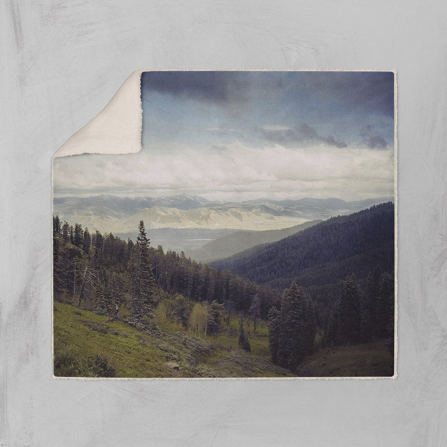 Mountains Forever Sherpa Throw Blanket Epic View Vegan