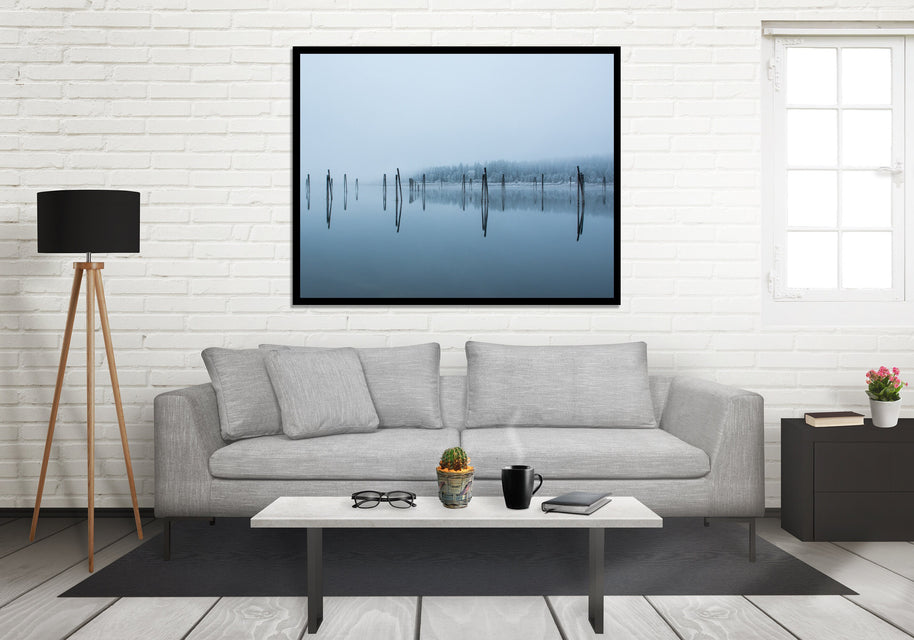 Winter Lake Reflection Photo Print Nature Photography