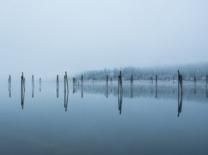 Winter Lake Reflection Photo Print Nature Photography