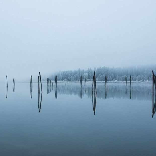 Winter Lake Reflection Photo Print Nature Photography