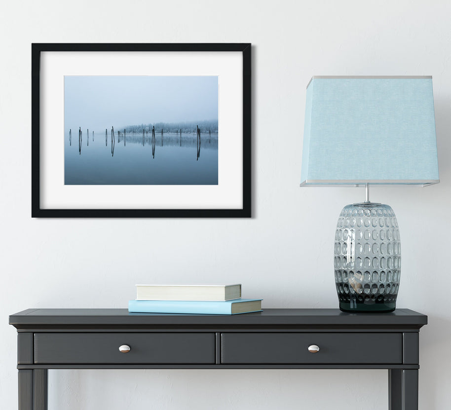 Winter Lake Reflection Photo Print Nature Photography