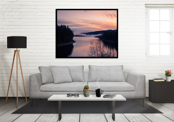 Washington River Sunset Photo Print Nature Photography