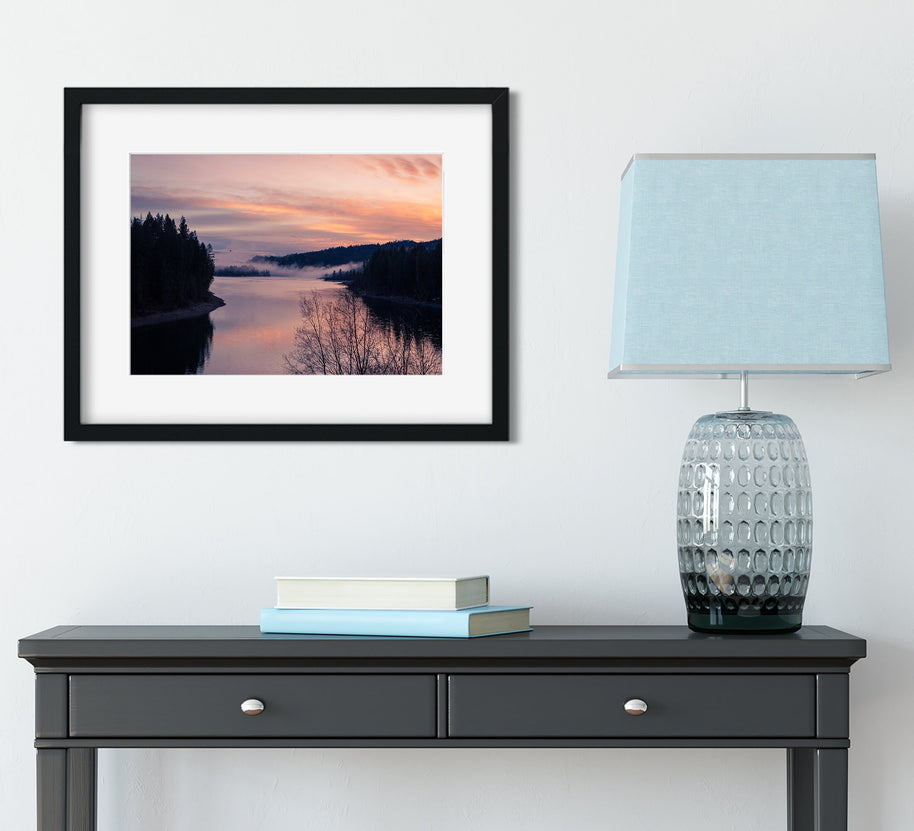 Washington River Sunset Photo Print Nature Photography