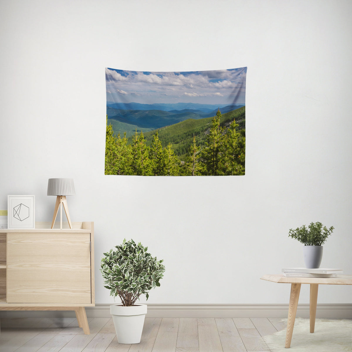 Green Forested Mountains Tapestry - Decorative Tapestries