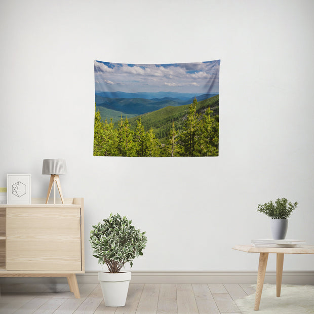 Green Forested Mountains Tapestry - Decorative Tapestries
