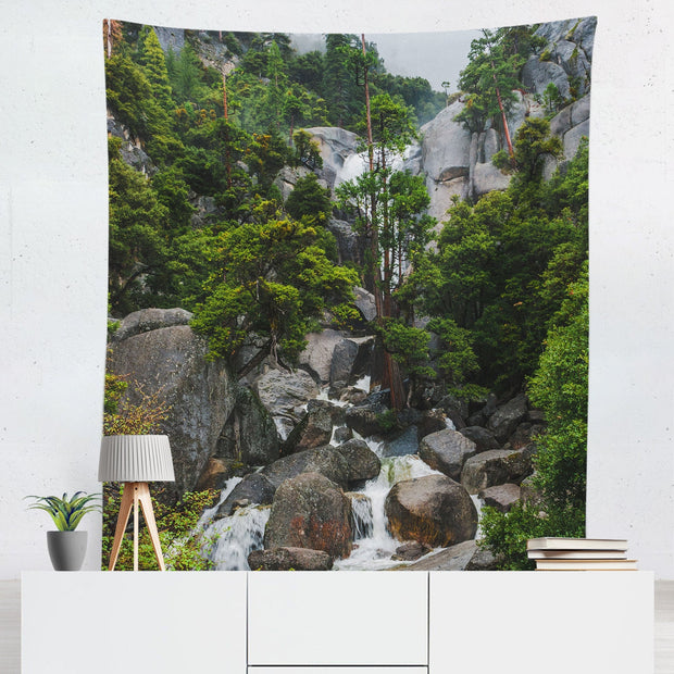Yosemite National Park Waterfall Wall Tapestry Scenic