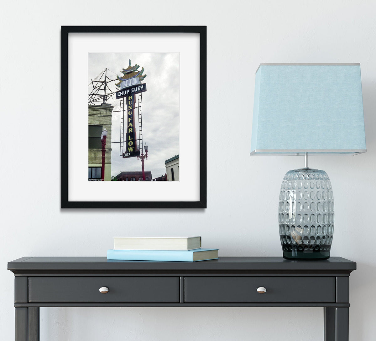 Portland Oregon History Hung Far Low Vintage Sign Art Print