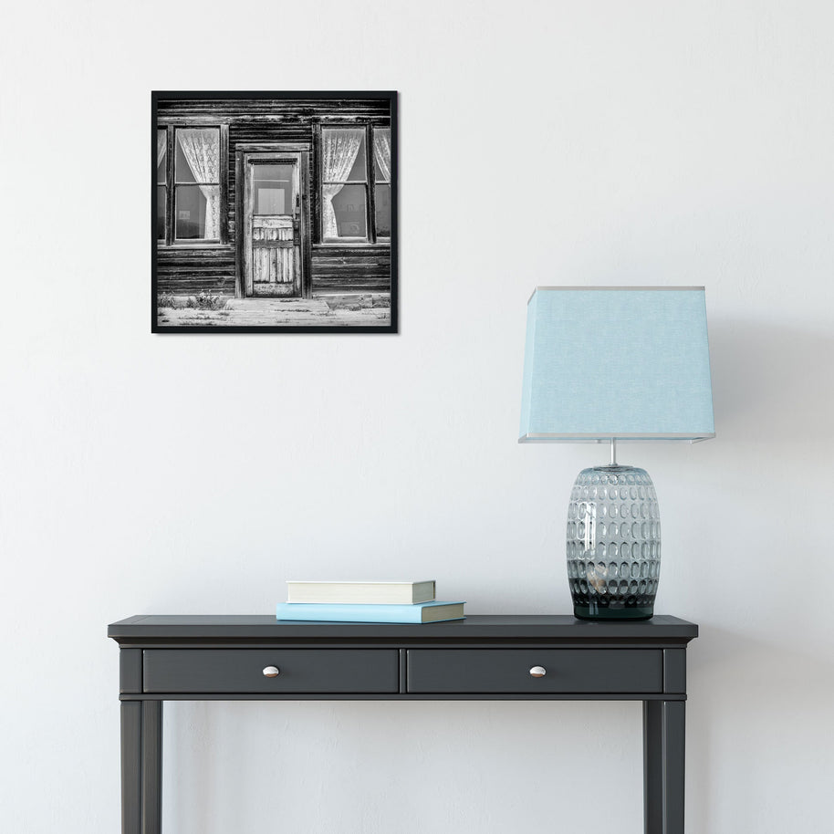 Ghost Town Door Photo Print Black and White Film Photography
