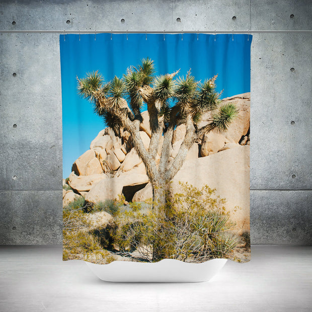 Joshua Tree Cactus Shower Curtain 71x74 inch Desert Decor -