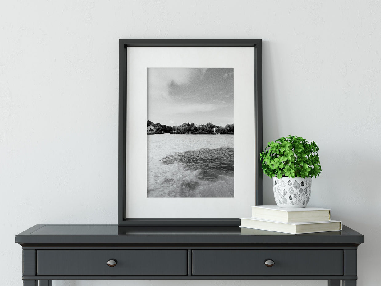 Where Rivers Meet Art Print Argentina Fine Black and White