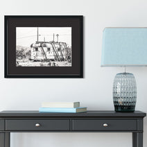 Airstream Camper Photo Print Black and White Film