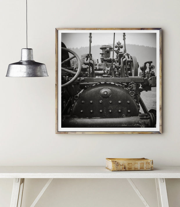 Rustic Tractor Photo Print Industrial Photography